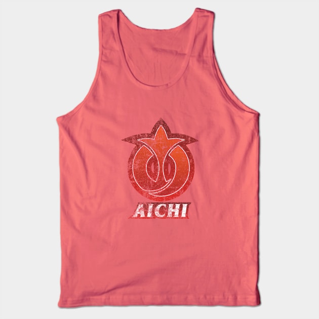 Aichi Prefecture Japanese Symbol Distressed Tank Top by PsychicCat